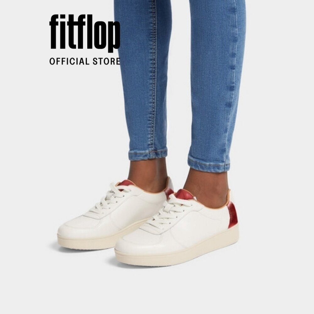 Giày Thể Thao Cổ Ngắn Nữ FitFlop RALLY - Urban White/MetallRed - FL10 - HI6-B17
