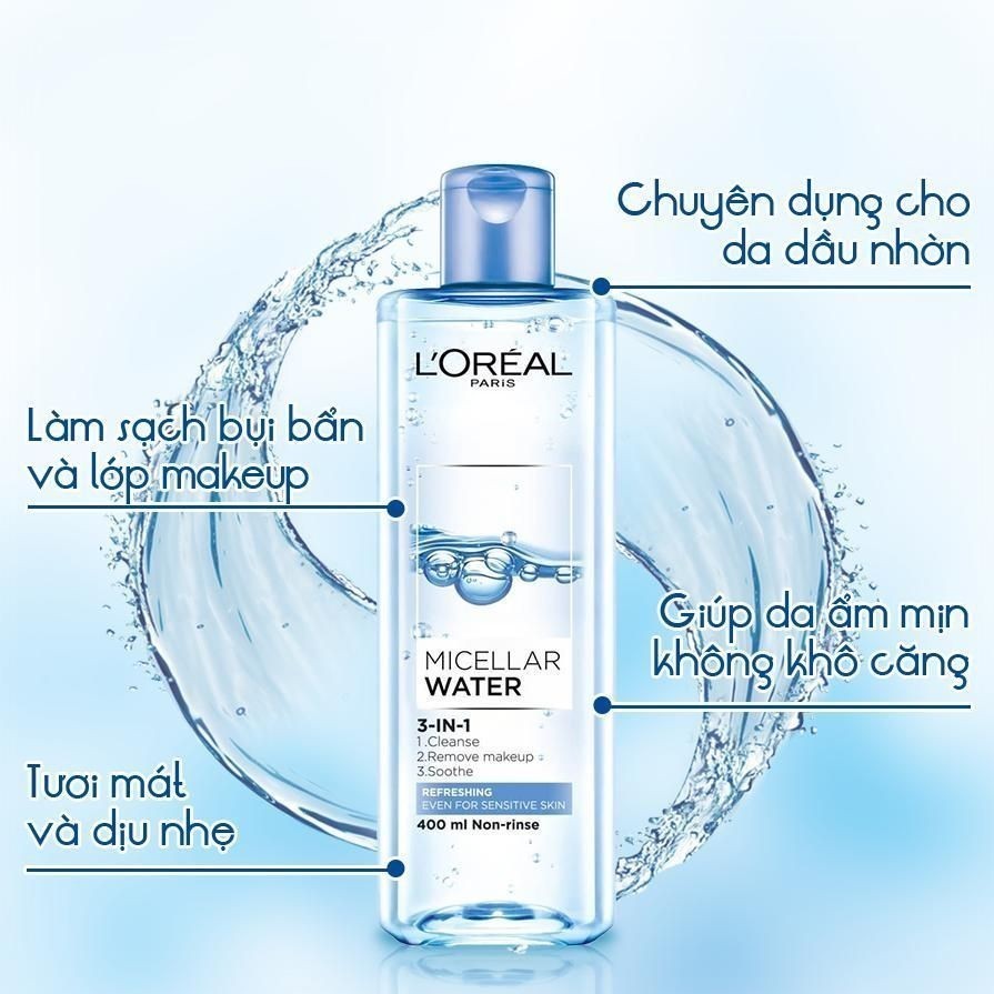 Ảnh Nước Tẩy Trang L'Oréal Paris 3 In 1 Micellar Water Làm Tươi Mát Da Guardian 400Ml 3