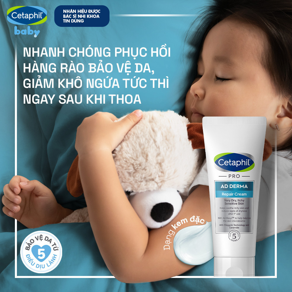 Ảnh Kem làm dịu và phục hồi cho da chàm, viêm da cơ địa CETAPHIL PRO AD DERMA REPAIR CREAM 227g 4