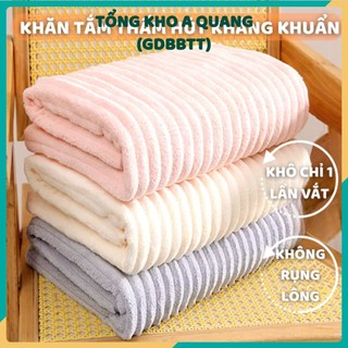 KHĂN TẮM SÓNG NƯỚC , Khăn tắm to,khăn choàng tắm, khăn tắm dày thấm hút nước cực tốt dạng sóng mềm mịn 70x140cm: KHĂNTẮM