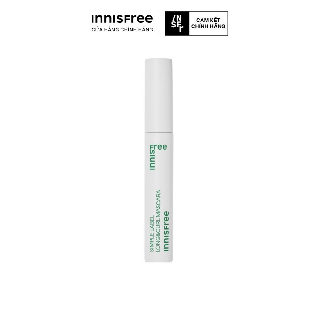 Mascara thuần chay, làm dài và cong mi innisfree Simple Label Long & Curl Mascara 7.5g