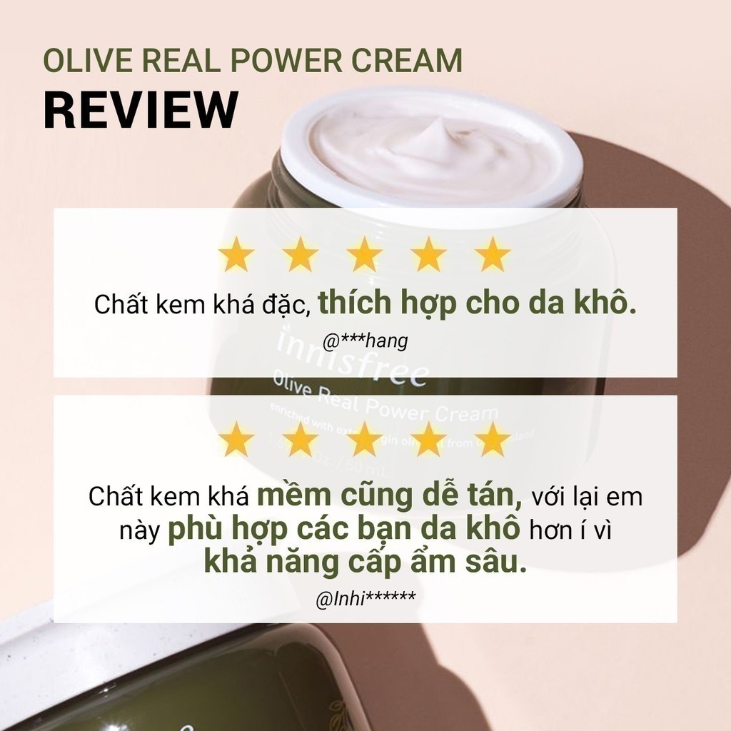 Kem dưỡng ẩm innisfree Olive Real Power Cream 50ml