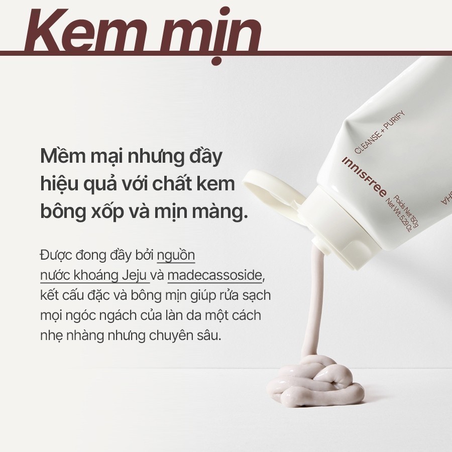 Ảnh Sữa rửa mặt tro núi lửa sạch sâu se khít lỗ chân lông INNISFREE Volcanic Pore BHA Cleansing Foam 150g 4