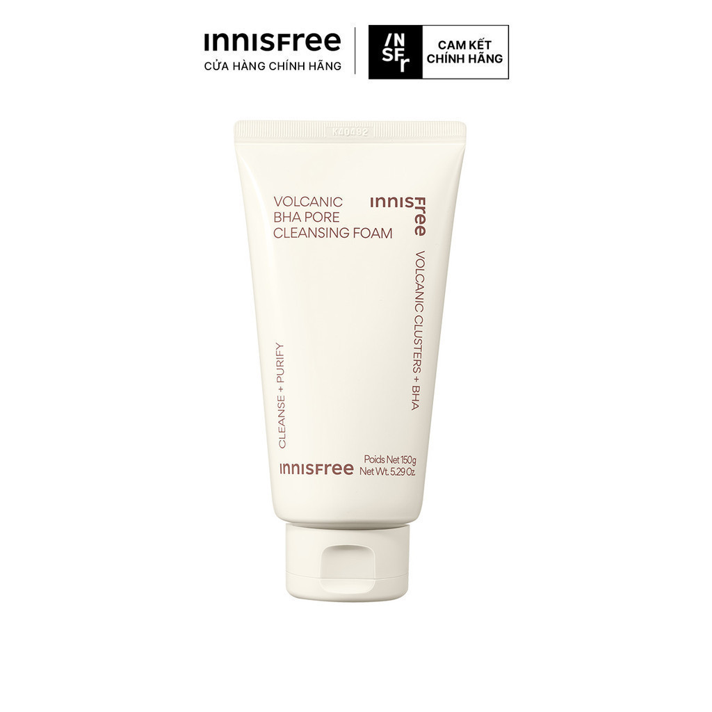 Ảnh Sữa rửa mặt tro núi lửa sạch sâu se khít lỗ chân lông INNISFREE Volcanic Pore BHA Cleansing Foam 150g 1