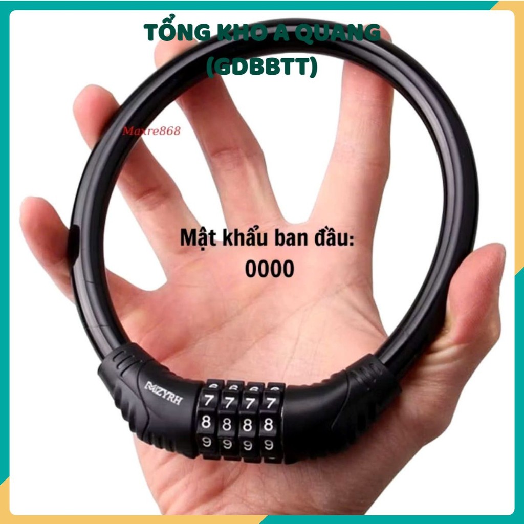 KHÓA XE ĐẠP, XE MÁY SỐ CHỐNG TRỘM , Khoá xe đạp, phụ kiện xe đạp khóa dây chống trộm loại xịn MK 4 số cao cấp khóa xe #
