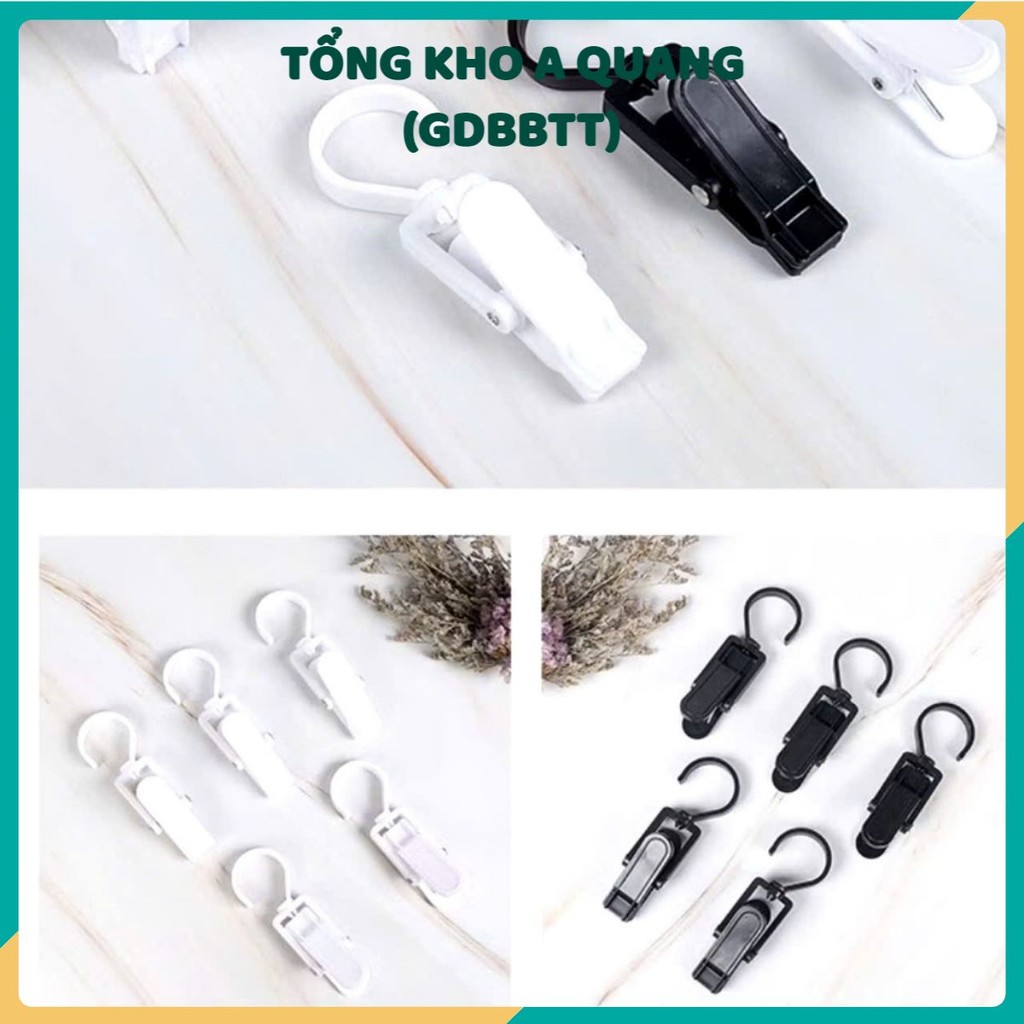 10  MÓC KẸP NHỰA XOAY 360,  Móc Kẹp Nhựa Phơi Nón, Tất, Khăn Đa Năng, Chất Liệu Cứng Cáp, Chắc Chắn - MA: KEPMOC360