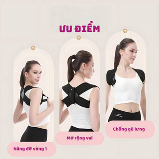 Đai Chống Gù Lưng Nam Nữ Đai Đeo Chống Gù Lưng Đai Nâng Ngực Bảo Vệ Vai Gáy Cột Sống NGÓI HOME - DCG01