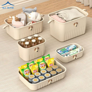 Hộp Nhựa Đựng Đồ Đa Năng Có Nắp Quai Cầm, Hộp Đựng Đồ Quần Áo, Đồ Chơi Chịu Lực Tốt, Thiết Kế Dễ Thương HN01 - NGÓI HOME