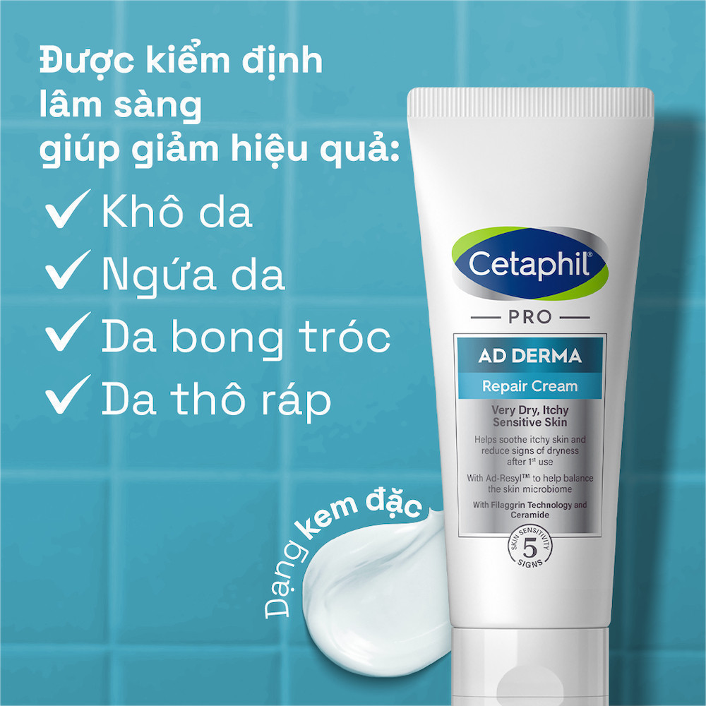 Kem làm dịu và phục hồi dành cho da khô, ngứa CETAPHIL PRO AD DERMA REPAIR CREAM 227g