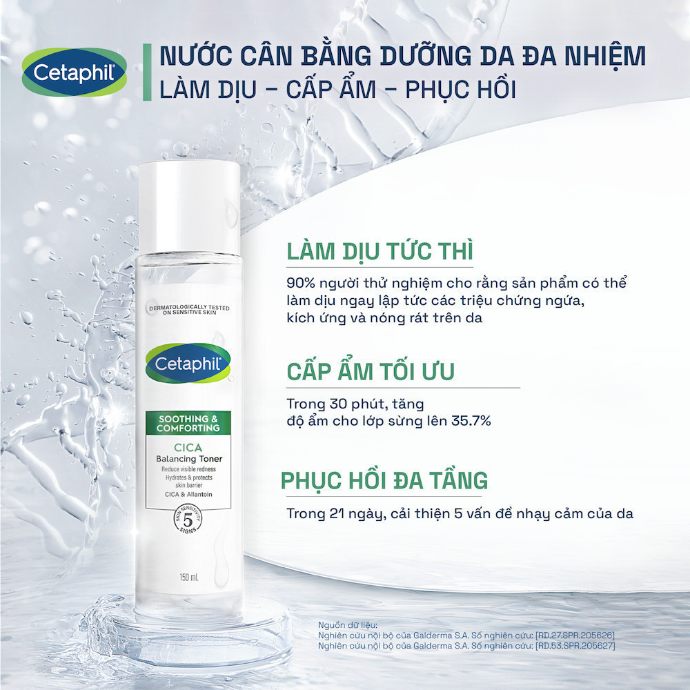 Nước cân bằng phục hồi và nuôi dưỡng da CETAPHIL Soothing & Comforting Cica Balancing Toner 150ml