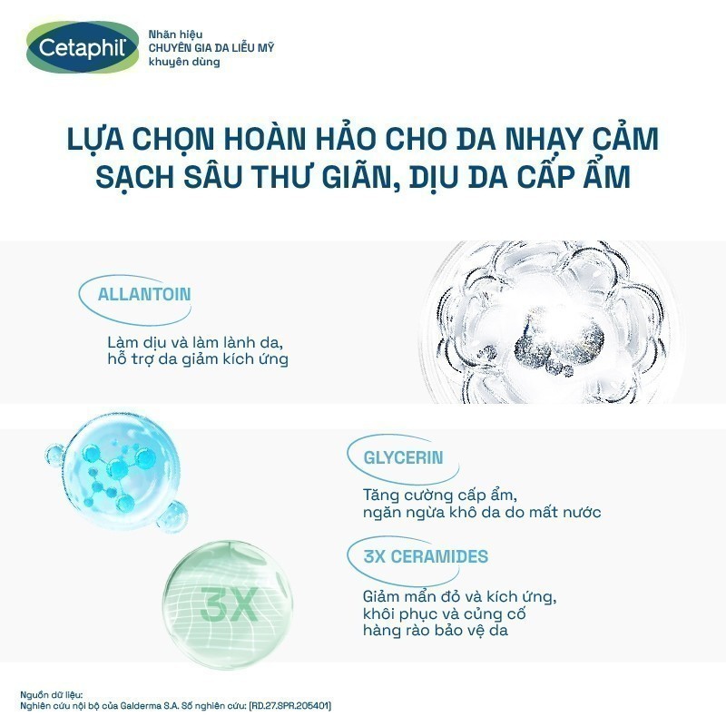 Sữa rửa mặt dạng bọt siêu mềm mịn giúp làm dịu tức thì & cấp ẩm tối ưu cho da nhạy cảm CETAPHIL SOOTHING FOAM WASH 200ML