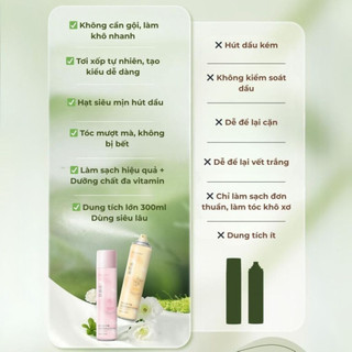 Dầu Gội Khô GINBI 300ml Dạng Xịt 3 Tầng Hương Dưỡng Tóc Tạo Phồng Hút Dầu Không Bết Dính Lưu Hương 24h Life Plus - DG01