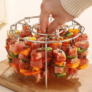 Combo 24 Xiên Nướng Thịt BBQ Inox 304 Không Gỉ Xiên Thịt Nướng Nồi Chiên Không Dầu, Tháo Rời Tiện Lợi NGÓI HOME - XTN01