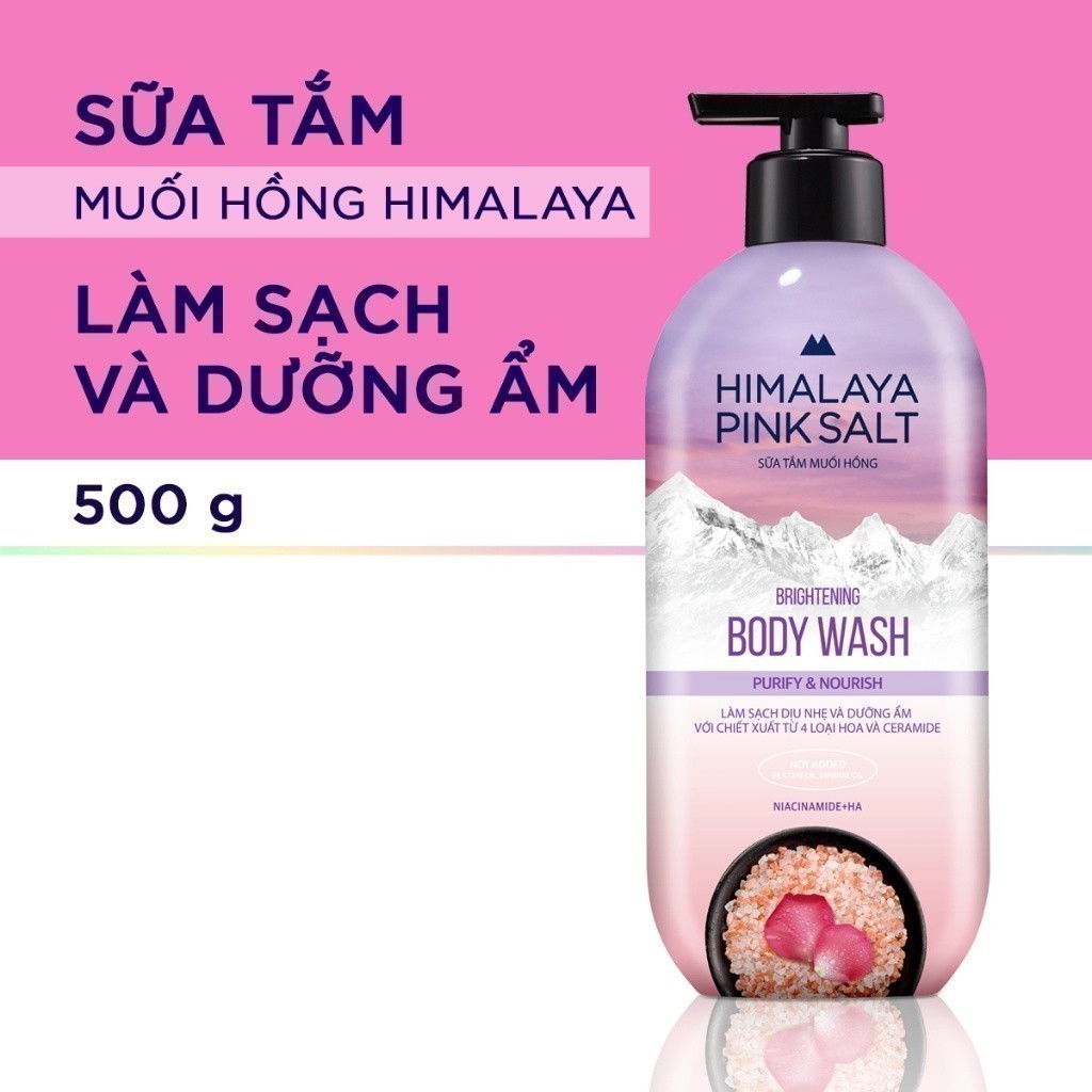 Ảnh Sữa tắm muối hồng Himalaya Pink Salt làm sạch và dưỡng ẩm da 500g 2