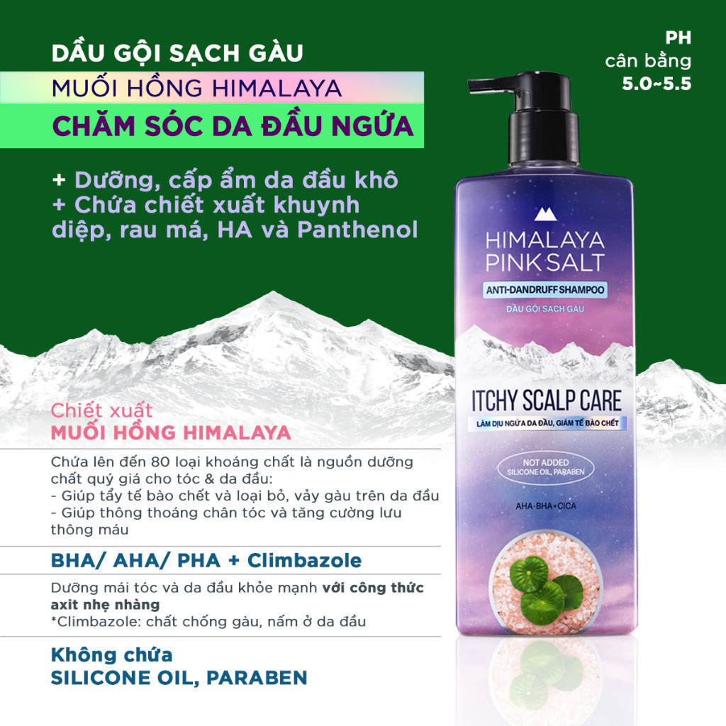 Ảnh Dầu gội Himalaya Pink Salt Muối Hồng/ Da Đầu Ngứa/ Ngăn Rụng Tóc giúp mềm mượt óng ả 650ml 3