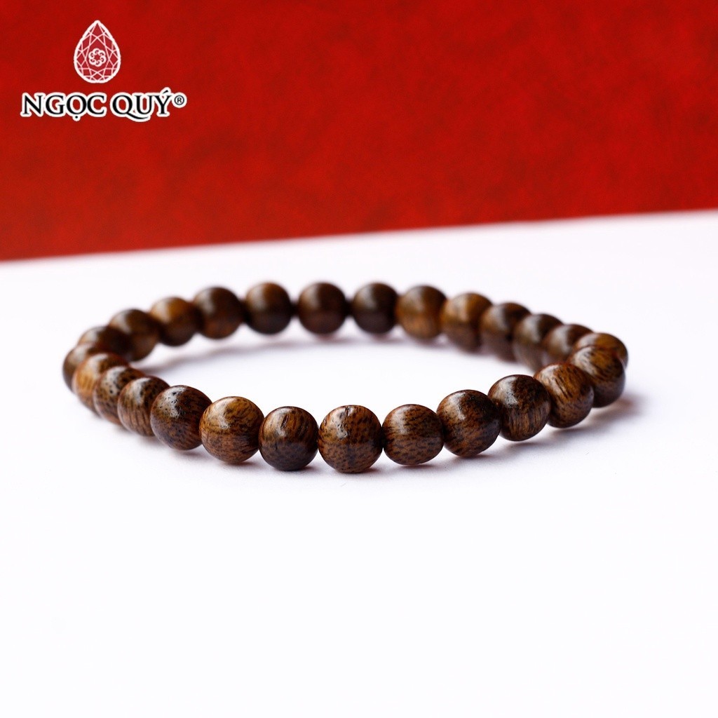 Ảnh Vòng tay chuỗi hạt Trầm Hương tròn trơn hạt trầm tốc 6mm, 8mm, 10mm - Ngọc Quý 3
