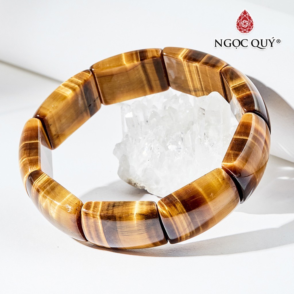 Ảnh Vòng tay đá thạch anh mắt hổ bản tiger's eye quartz - Ngọc Quý 3