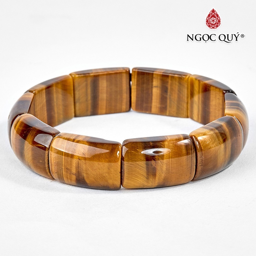 Ảnh Vòng tay đá thạch anh mắt hổ bản tiger's eye quartz - Ngọc Quý 1