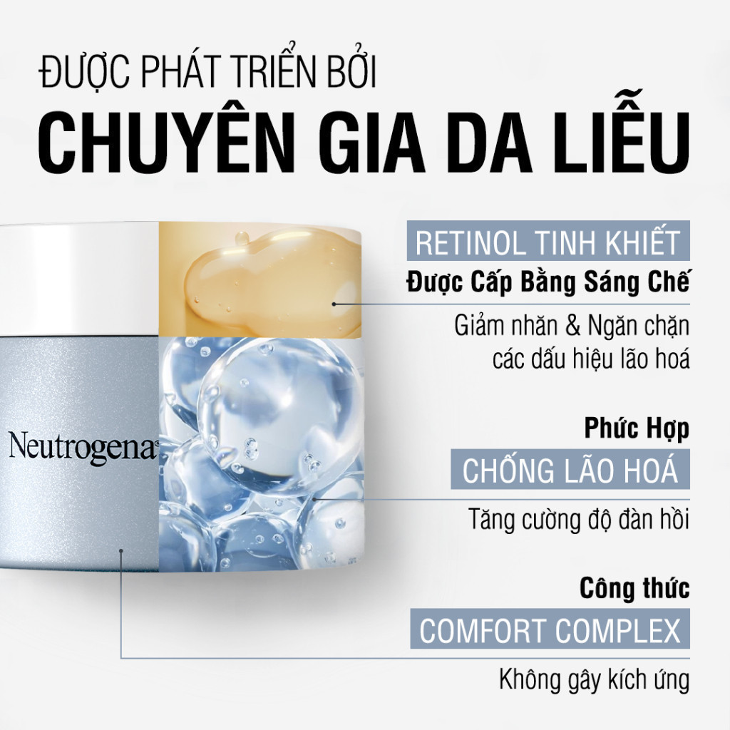 Ảnh Kem dưỡng Retinol Chống Lão Hóa Giảm Nhăn Neutrogena Visible Repair Regenerating Cream (50g) 2