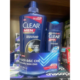 [Date T10-2025] Dầu Gội Clear Men Sạch Sâu/ Bạc Hà 630g