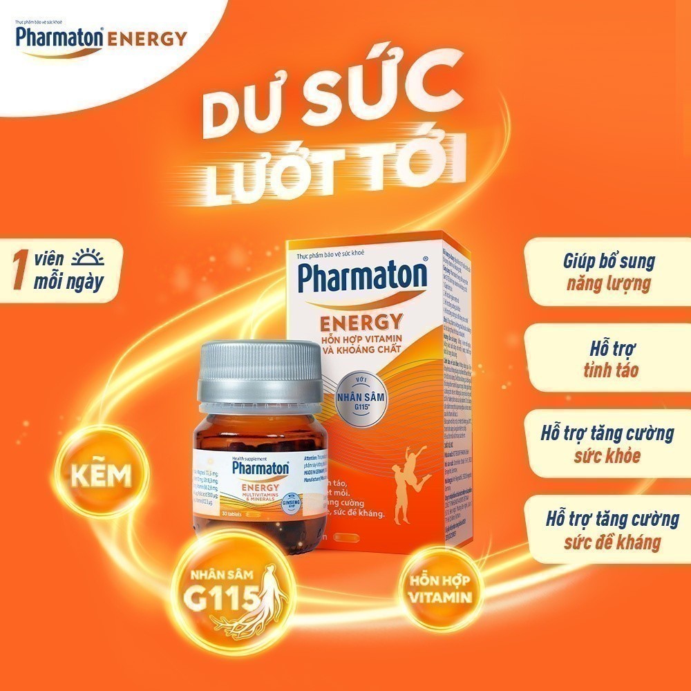 Ảnh Thực Phẩm Bảo Vệ Sức Khỏe Pharmaton Energy 30 Viên/Lọ 2