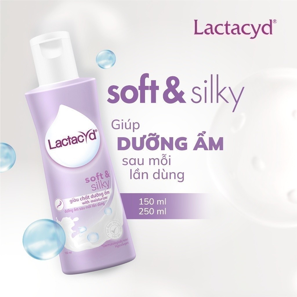 Ảnh Bộ 3 chai Dung Dịch Vệ Sinh Phụ Nữ Lactacyd Lactacyd Soft & Silky Dưỡng Ẩm 250ml/chai 4