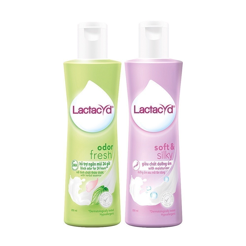 Ảnh Bộ Dung Dịch Vệ Sinh Phụ Nữ Lactacyd Soft & Silky Dưỡng Ẩm 250ml + Odor Fresh Ngăn Mùi 24H 250ml 3