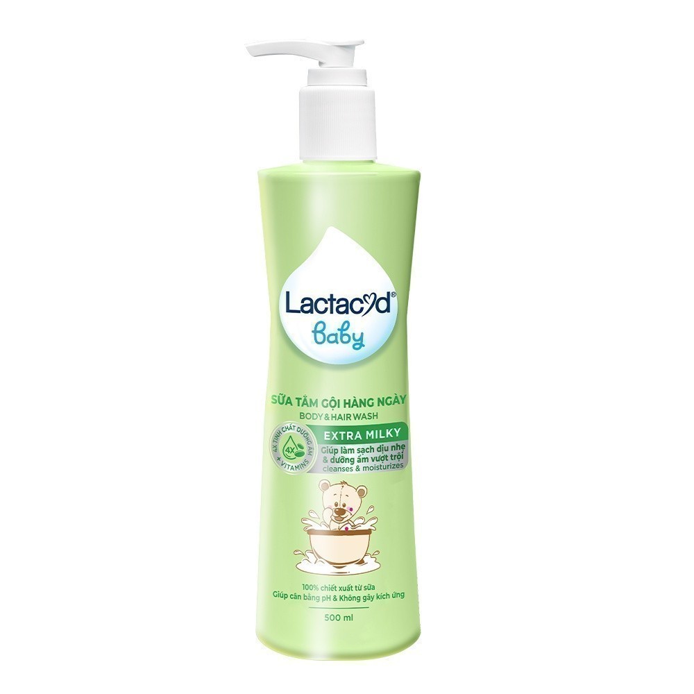 Ảnh Sữa Tắm Gội Trẻ Em Lactacyd Milky Bảo Vệ, Nuôi Dưỡng Da và Tóc Bé Vượt Trội 500ml 4