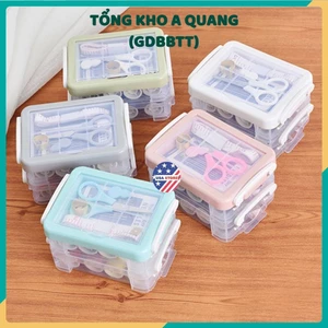 Bộ Hộp Kim Chỉ May Vá Đa Năng Gia Đình NHIỀU TẦNG T3 - Kim Khâu, Chỉ, Kéo, Thước Dây, Đủ Size Màu Mini Hàng Nhập Khẩu