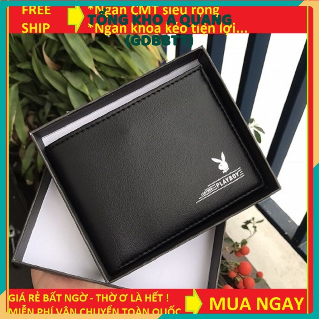 VÍ NAM PLAYBOY HÀNG HIỆU CHẤT DA ĐẸP THỜI TRANG CAO CẤP- Bóp Ví Da PU Xịn Nhiều Ngăn Đẳng Cấp Nam Tính, Ví Da Nhập Khẩu
