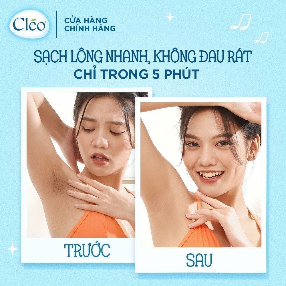 Ảnh Kem Tẩy Lông cho da nhạy cảm và mọi loại da công thức cải tiến mùi hương dễ chịu Cléo Avocado Hair Removal 50G 4