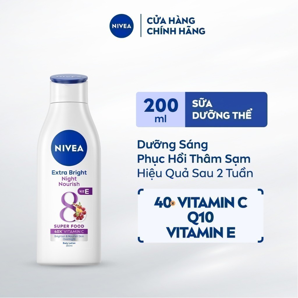 Ảnh Sữa Dưỡng Thể NIVEA Sáng Da Ban Đêm từ 8 Super Foods (200 ml) - 88188 1