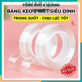 Băng Dính 2 Mặt Siêu Dính Băng Keo Nano Trong Suốt 3cm*3m Dán Tường Dính Mọi Bề Mặt Tiện Lợi - BANGDINH561