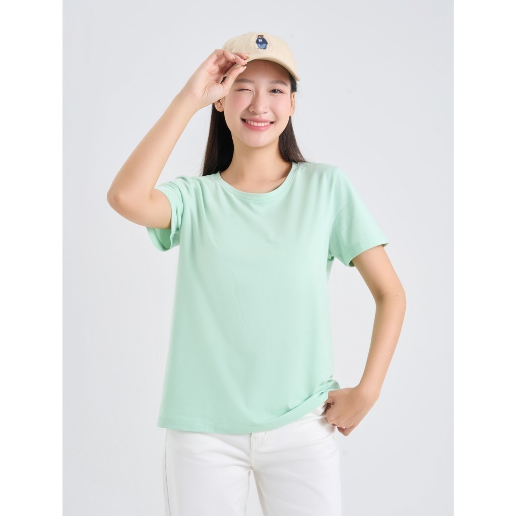 Ảnh Áo phông nữ CANIFA cổ tròn trơn form rộng dáng cơ bản 6TS25A001 4