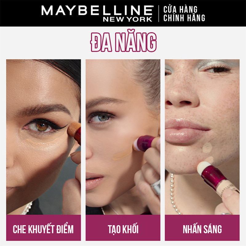 Ảnh Bút Cushion Che Khuyết Điểm Đa Năng Instant Age Rewind Eraser Multi-use Concealer Maybelline New York 6ml 3