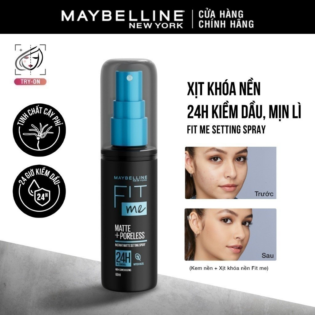 Ảnh Xịt cố định lớp trang điểm FIT ME MATTE+PORELESS INSTANT MATTE SETTING SPRAY MAYBELLINE NEW YORK 1