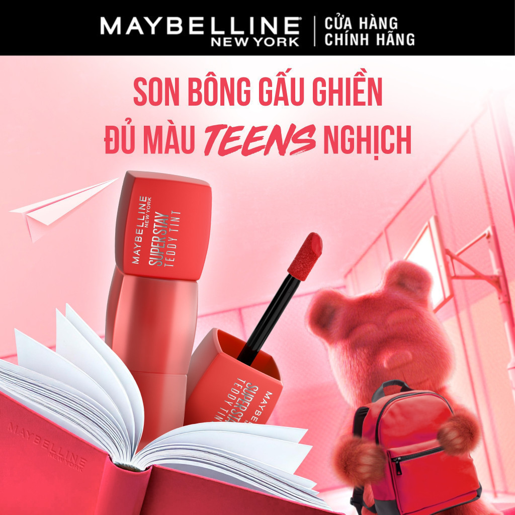 Ảnh Son Kem Bông Bền Màu Superstay Teddy Tint Maybelline New York 5ml 2