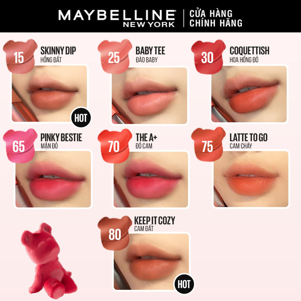 Ảnh Son Kem Bông Bền Màu Superstay Teddy Tint Maybelline New York 5ml 4