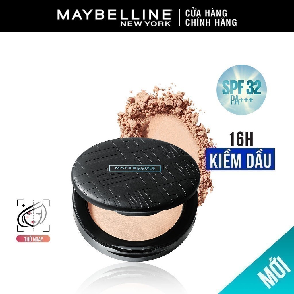 Ảnh Phấn Phủ Kiềm Dầu Mịn Lì 16H, Che Phủ, Chống Nắng SPF32 PA+++ Maybelline New York Fit Me Compact 6 1