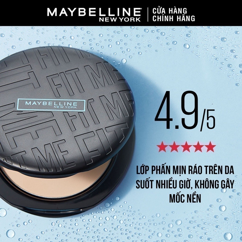 Ảnh Phấn Phủ Kiềm Dầu Mịn Lì 16H, Che Phủ, Chống Nắng SPF32 PA+++ Maybelline New York Fit Me Compact 6 3