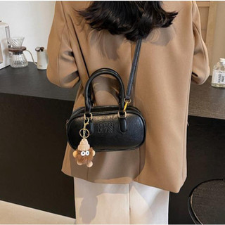 Túi xách nữ đeo chéo túi cầm tay thiết kế dáng bầu tặng kèm móc gấu cute da mềm ARM Liistore K256