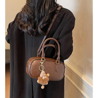Túi xách nữ đeo chéo túi cầm tay thiết kế dáng bầu tặng kèm móc gấu cute da mềm ARM Liistore K256