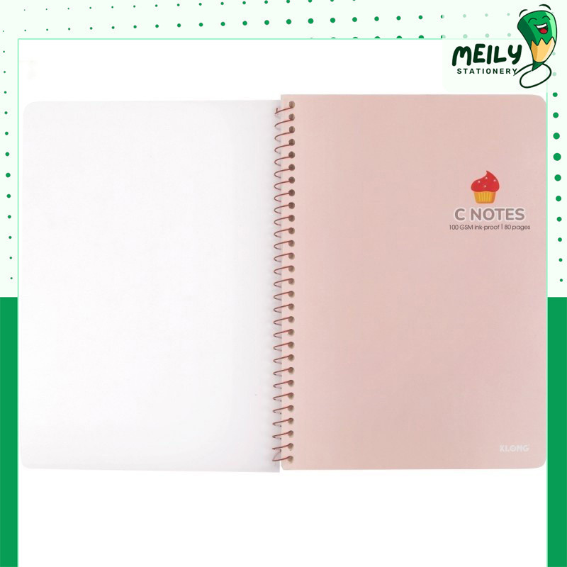 Sổ note cornell Klong B5 80 trang lò xo đơn C Notes tích hợp dot caro ...