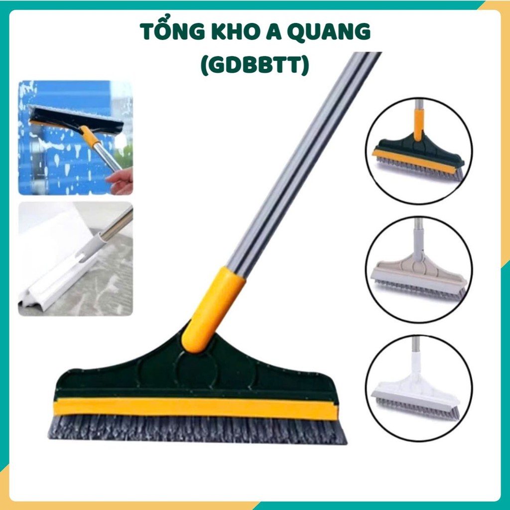 CHỔI QUÉT NHÀ VỆ SINH 120,  chổi chà sàn nhà tắm , nhà vệ sinh xanh thiết kế đầu gạt nước và đầu chổi xoay 120 độ - MA87
