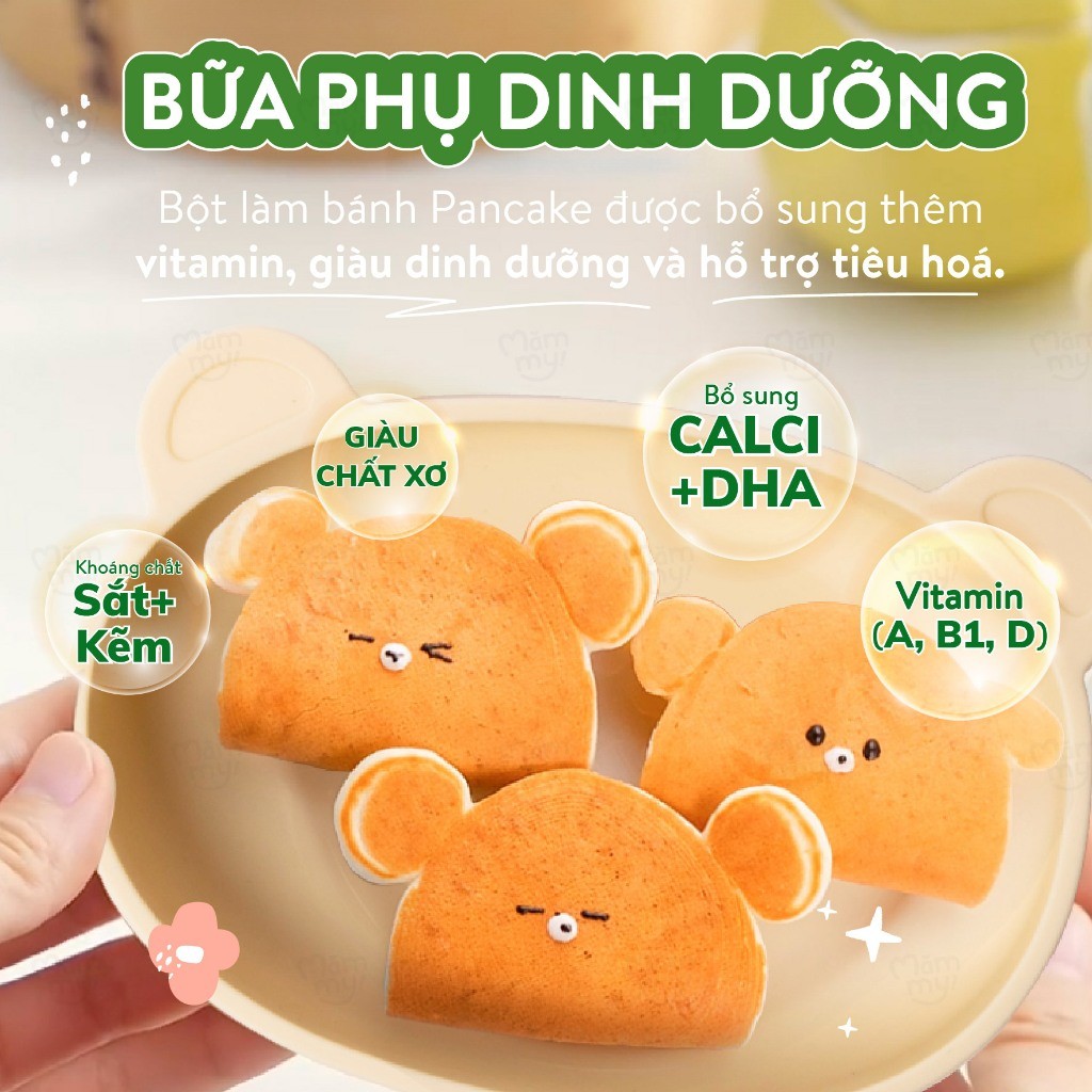 Ảnh Bột làm bánh trộn sẵn Mămmy làm bữa phụ cho bé 6 tháng: bánh Crepe, Pancake, PannaCotta, Pudding và Bột làm váng sữa 2