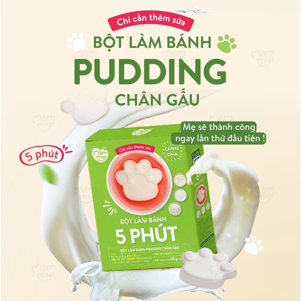 Ảnh Bột làm bánh trộn sẵn Mămmy làm bữa phụ cho bé 6 tháng: bánh Crepe, Pancake, PannaCotta, Pudding và Bột làm váng sữa 4