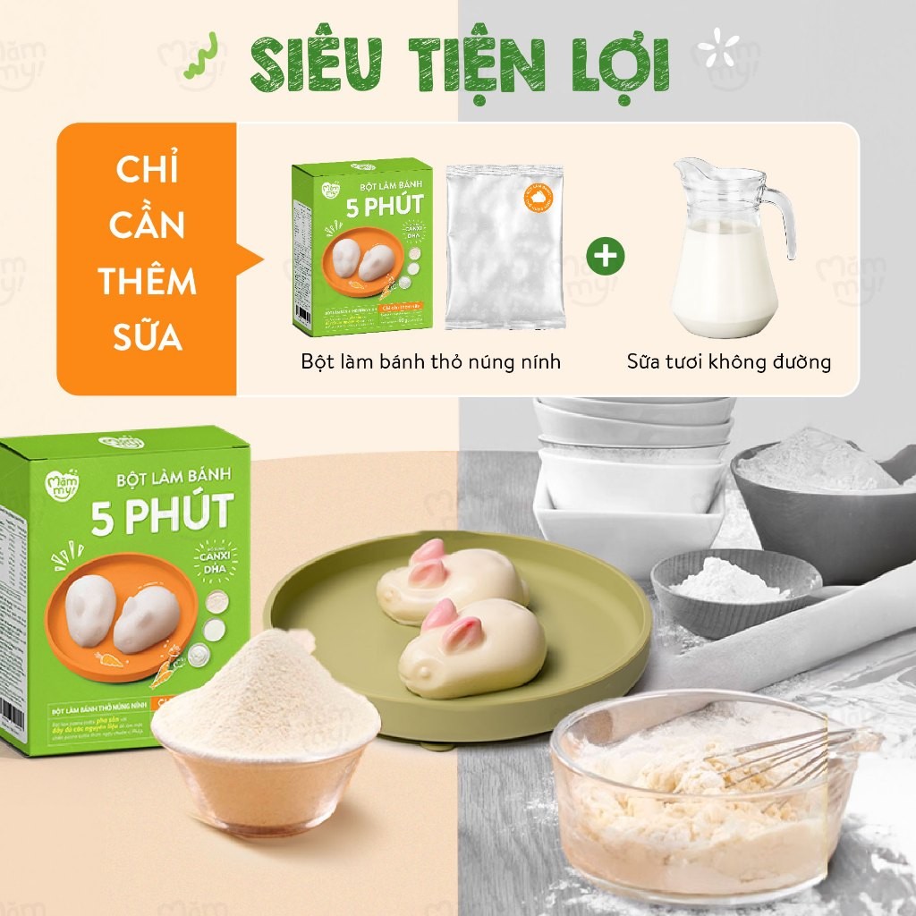 Ảnh Bột làm bánh Panna cotta thỏ núng nính Mămmy làm bữa phụ cho bé chỉ 5 phút bổ sung vitamin và DHA 4
