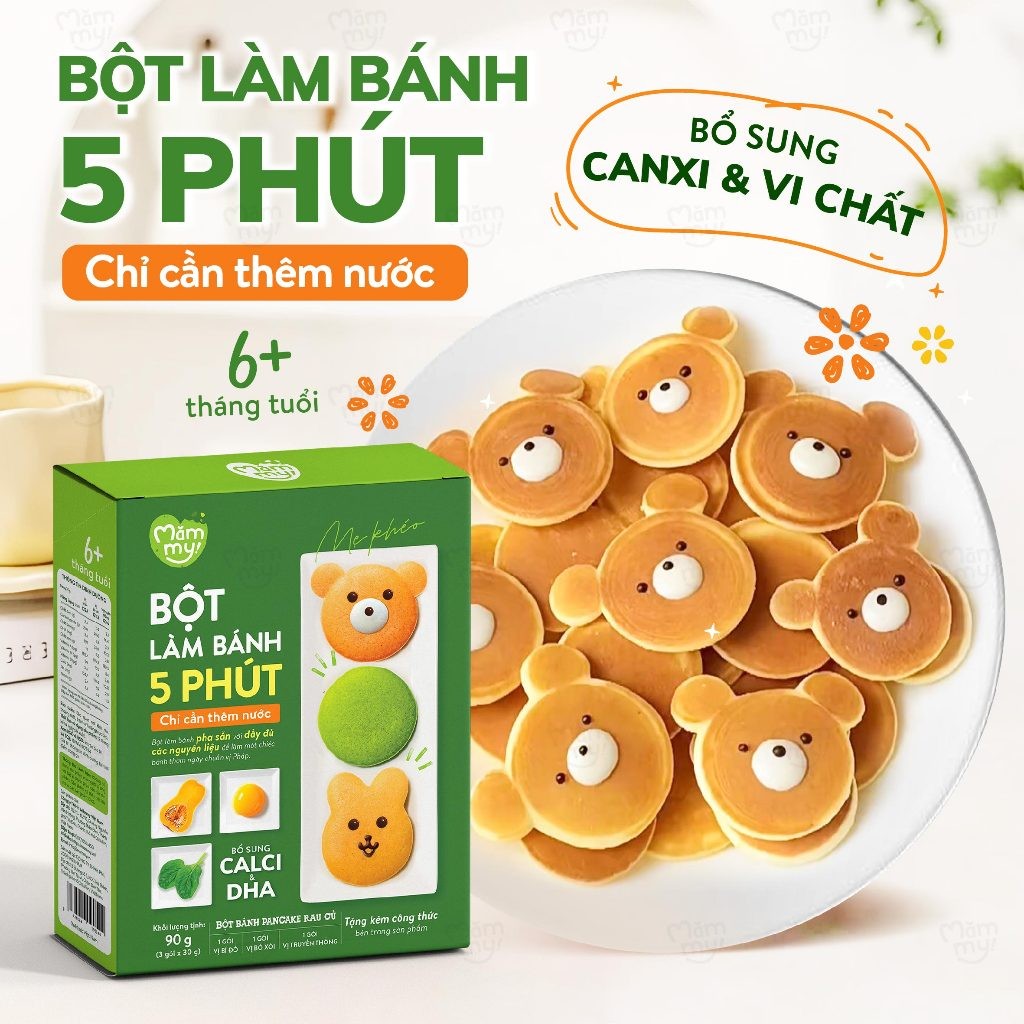 Ảnh Bột làm bánh Pancake Mămmy làm bữa phụ cho bé chỉ với 5 phút bổ sung vitamin, giàu dinh dưỡng 2