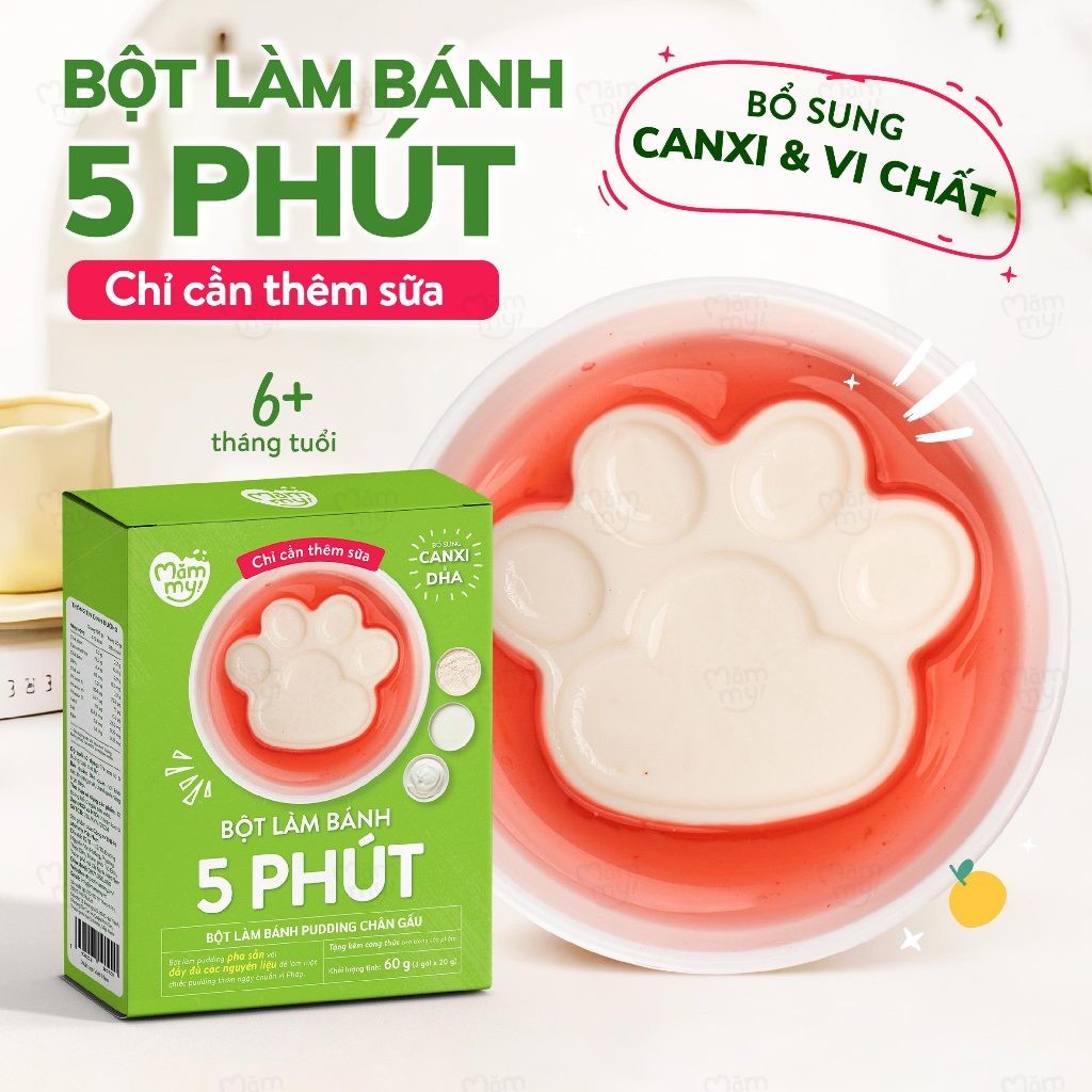 Ảnh Bột làm bánh Pudding chân gấu Mămmy làm bữa phụ cho bé chỉ 5 phút bổ sung vitamin, hỗ trọ tiêu hóa 2
