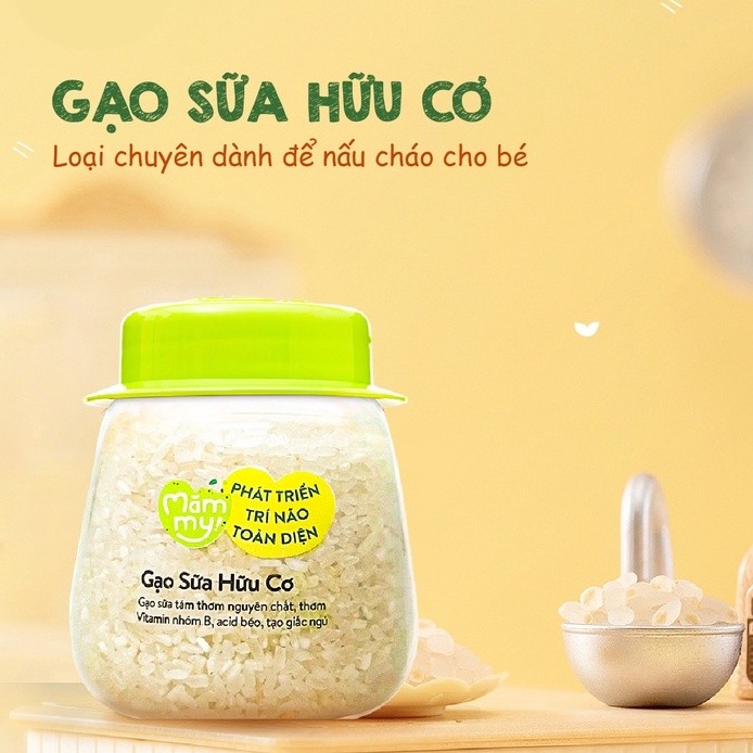 Ảnh Gạo sữa hữu cơ Mămmy nấu cháo ăn dặm cho bé từ 6 tháng hũ 140gr 2